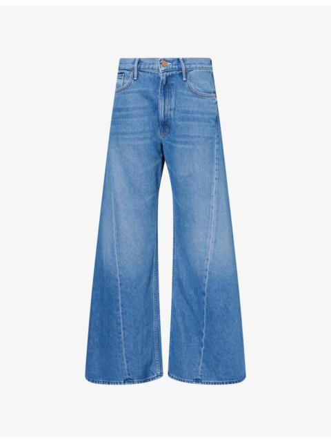 MOTHER The Lemon Twist Sneak Wide-Leg Denim Jeans
