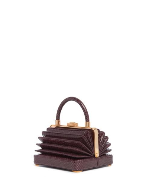 GABRIELA HEARST Small Diana Bag in Bordeaux Snakeskin