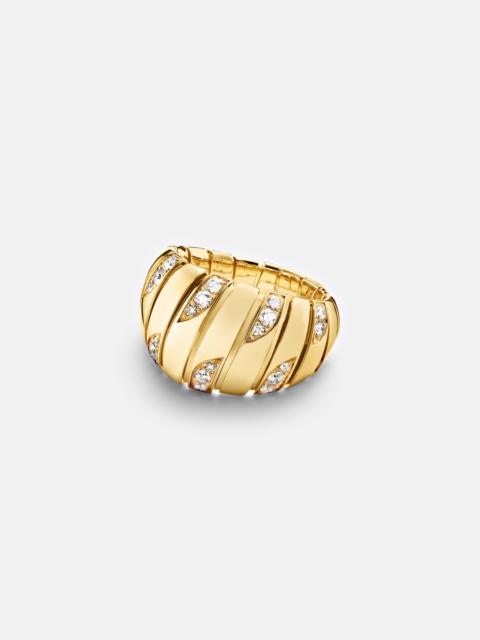 BVLGARI Bvlgari Tubogas 18kt gold ring with diamonds