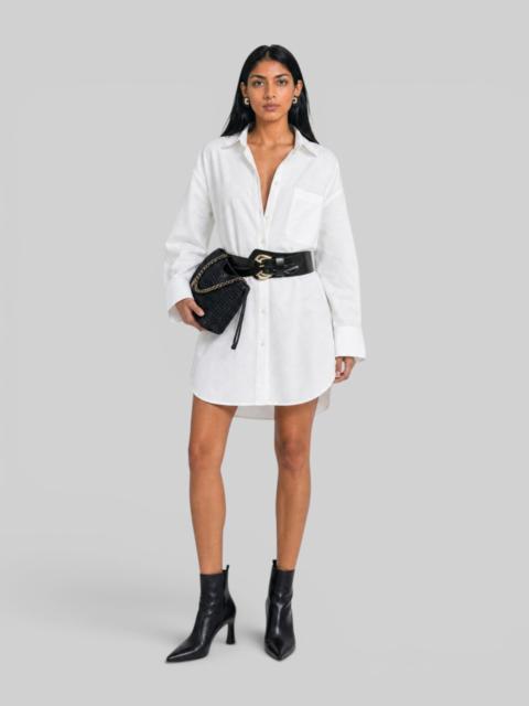 The Kooples SHORT WHITE COTTON SHIRT DRESS