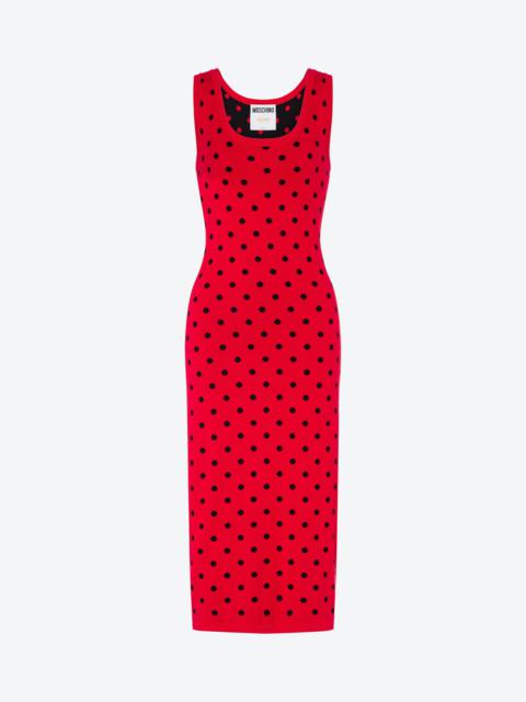 Moschino ALLOVER POLKA DOTS KNITTED DRESS