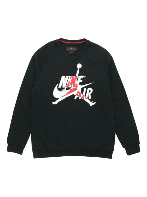Jordan Men's Jordan Air Flying Man Printing Knit Round Neck Pullover Black BV6007-010