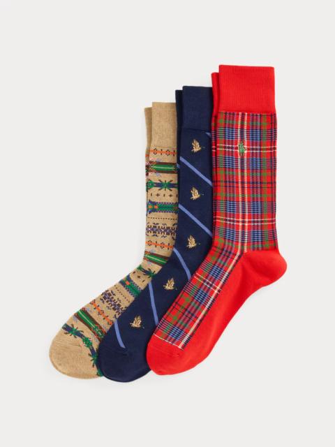 Polo Ralph Lauren Patterned Trouser Sock 3-Pack