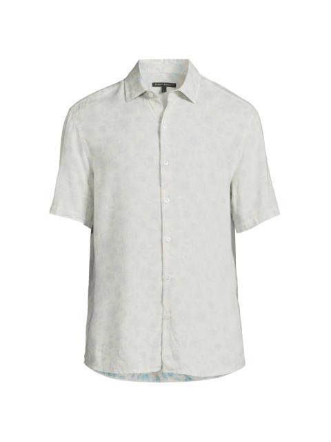 ROBERT BARAKETT Men's Merrick Woven Button-Front Shirt - Soft Teal