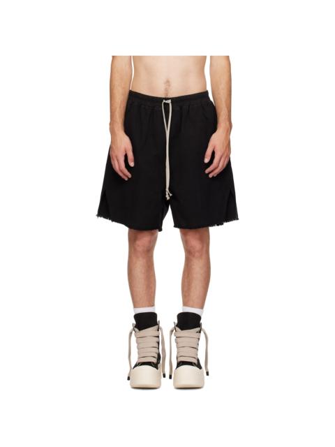 Rick Owens DRKSHDW Black Tower Long Boxers Butt Zip Shorts