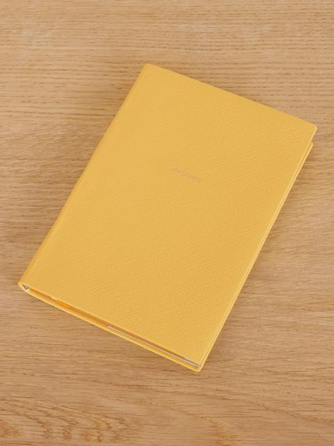 Smythson Recipes Soho Panama textured-leather notebook Yellow