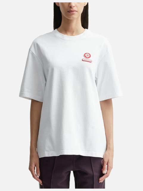 CASABLANCA LOGO PATCH OVERSIZED T-SHIRT