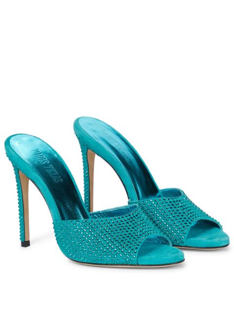 PARIS TEXAS Holly embellished suede sandals