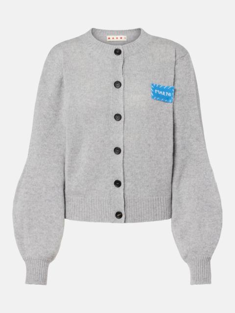 Marni Logo cashmere cardigan