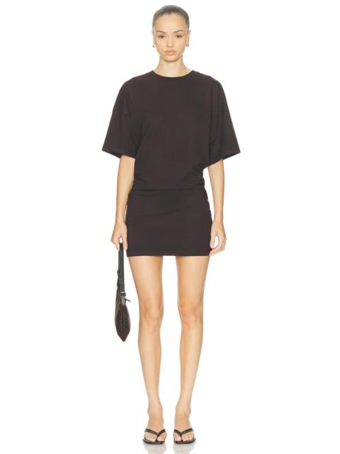 Enza Costa Short Sleeve Supima Curve Mini Dress