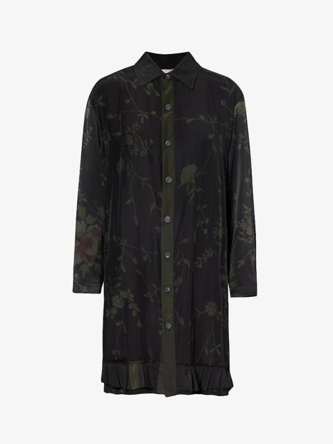 By Walid Drew floral-pattern relaxed-fit silk shirt