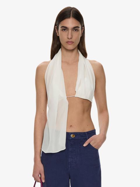 CHRISTOPHER ESBER Silk Scarf Chain Bra Top