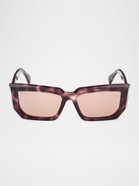 Max Mara Acetate Rectangle Sunglasses