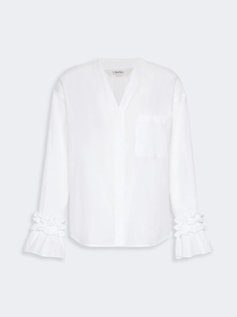 'S Max Mara ASTRO Cotton muslin shirt - WHITE