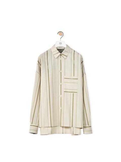 Loewe Jacquard stripe shirt in wool and cotton