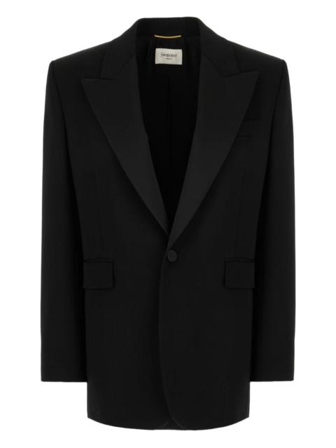 SAINT LAURENT shawl-lapel single-breasted blazer
