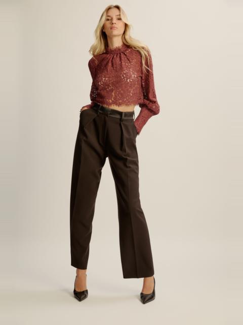 BARDOT Fia Satin High Rise Pant In Black