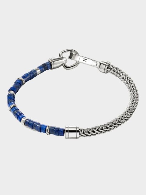 John Hardy Sterling Silver Lapis Hardstone Bracelet