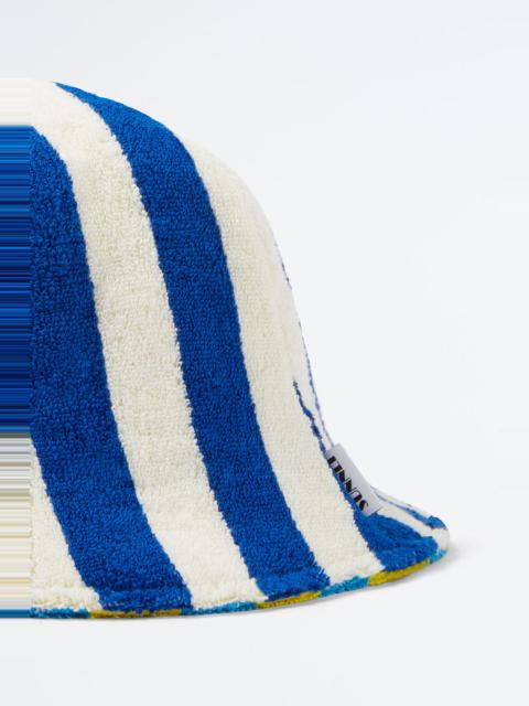 SUNNEI YELLOW & AZURE STRIPED COTTON HAT