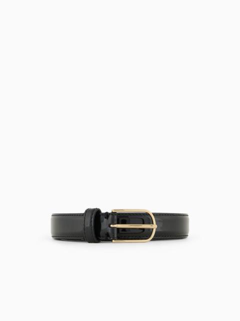 EMPORIO ARMANI Patent leather belt