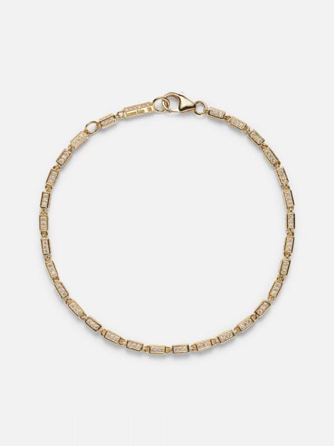 SUZANNE KALAN Block-Chain Mini 18kt gold bracelet with diamonds