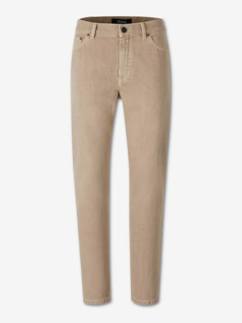 ZEGNA COTTON STRAIGHT LEG JEANS
