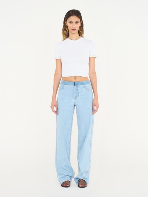 CHRISTOPHER ESBER Sheer Overlay Loophole Tee