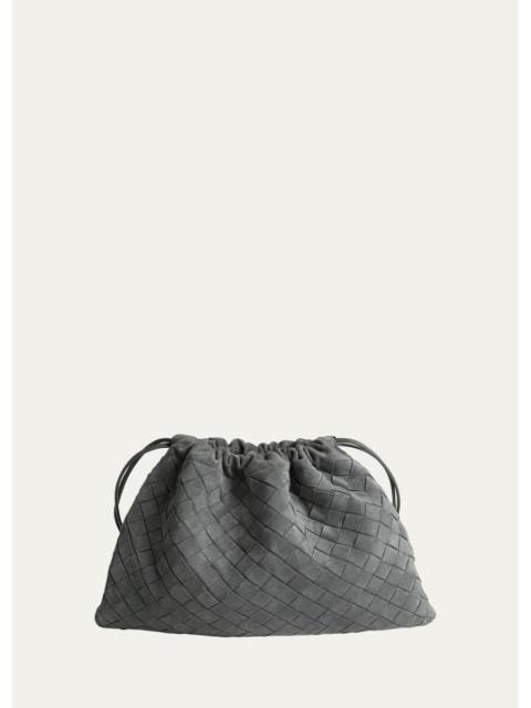 Bottega Veneta Suede Drawstring Pouch Clutch Bag