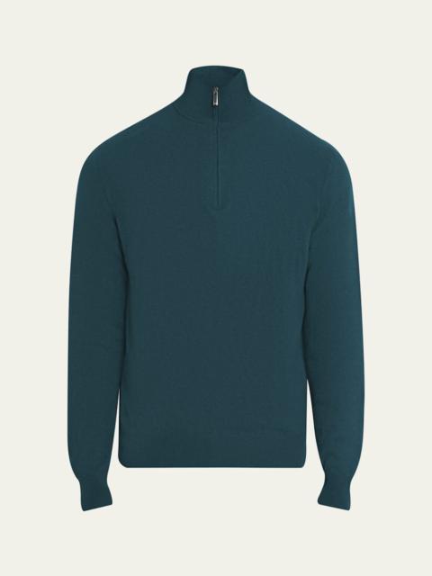 massimo alba Men's Cashmere Half-Zip Sweater