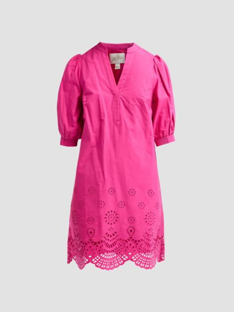 Lilly Pulitzer Women's Mialeigh Scalloped Eyelet Mini Dress - Berry Bouquet