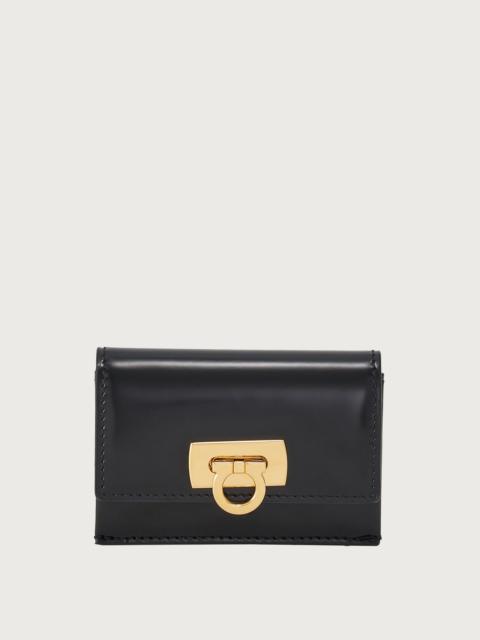 ★Ferragamo★ ブラック Tote Mini Charm 財布 FERRAGAMO Black Tote Mini Charm Coin Pouch | REVERSIBLE