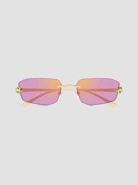 Cartier Women's Panthère Classic 56MM Rimless Sunglasses - Gold Pink