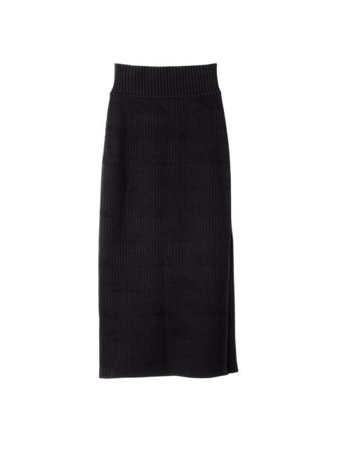 Longchamp Midi skirt Black - Knit