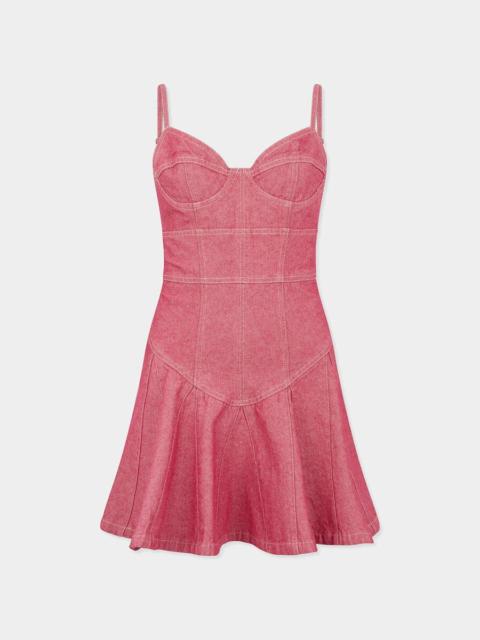 DSQUARED2 OXFORD DENIM FLOUNCY DRESS