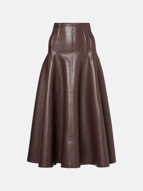 NORMA KAMALI High-rise faux leather midi skirt