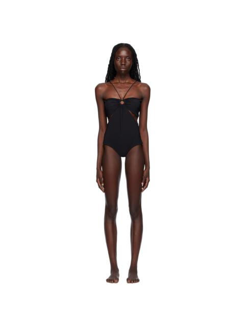 Black Cutout One-Piece Swimsuit