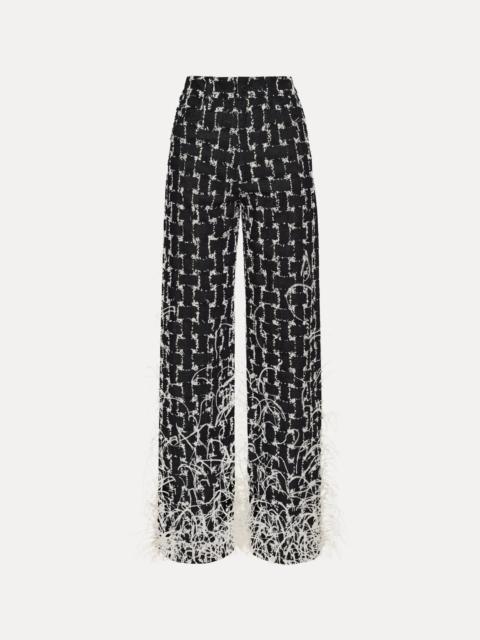 WOVEN DENIM JACQUARD PANT