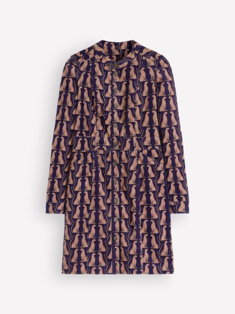 BODEN Zara Cord Short Dress-Zodiac Purple, Patient Leopard
