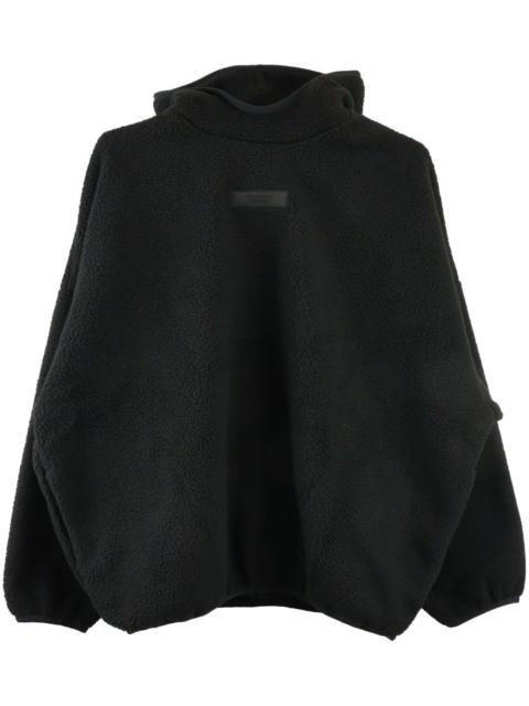 ESSENTIALS logo-patch fleece hoodie