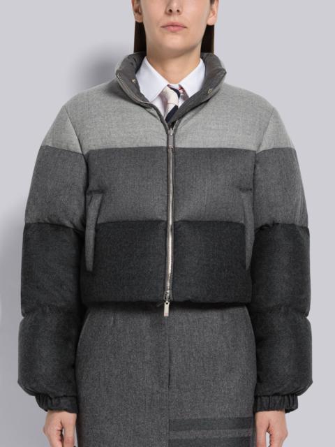 Thom Browne Flannel And Nylon Tech Reversible Down Jacket