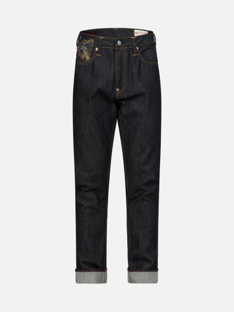 EVISU BROCADE DAICOCK INSERT CARROT FIT JEANS #2017