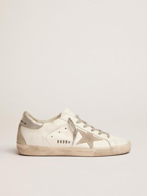 Golden Goose Women’s Super-Star sneakers with silver heel tab and metal stud lettering