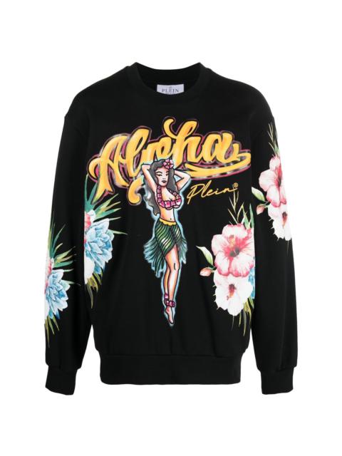 Hawaii-print sweatshirt