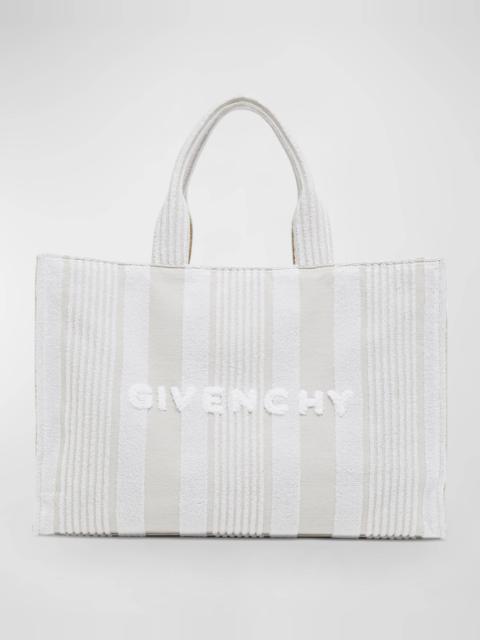 Givenchy G-Tote Medium Shopping Bag in Striped Terry Cloth Cotton
