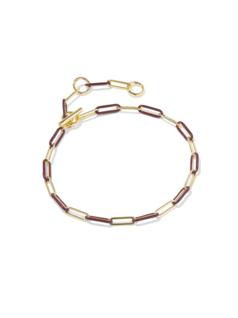 KENDRA SCOTT Courtney Gold Enamel Link and Chain Bracelet