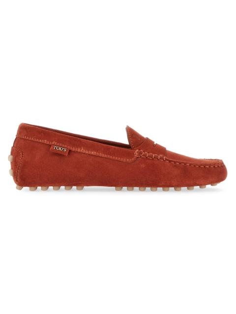 Tod's Women's Gommino Suede Driving Loafers - Red
