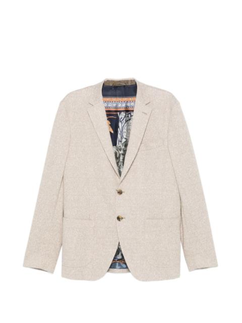 Etro checked two-button blazer