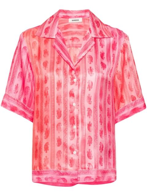 Sandro graphic-print silk shirt