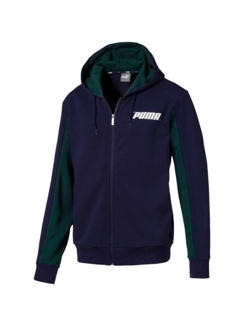 PUMA Rebel Hooded Track Jacket "Navy / Green" 854200 06