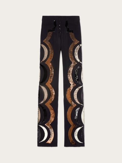 PUCCI EMBROIDERED STRAIGHT-LEG PANTS